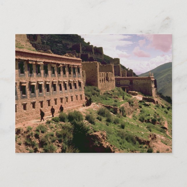 Gompa walls and windows, Tibet, China Postcard (Front)