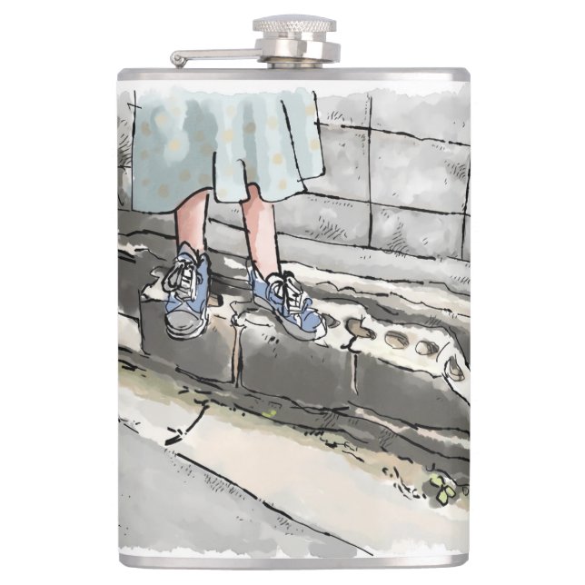 Gomuji Samu Hip Flask (Front)