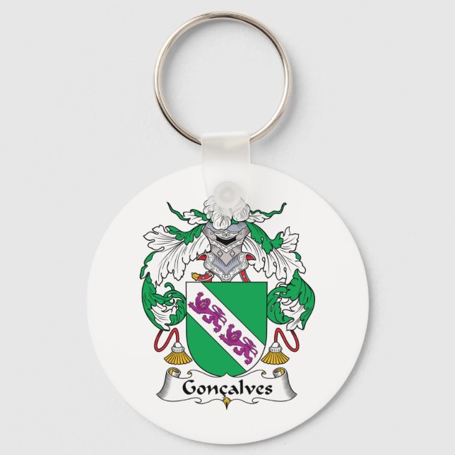 Goncalves Family Crest Keychain (Front)