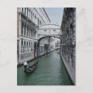 Gondalier at Bridge of Sighs Postcard