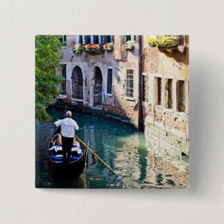 Gondola in Venice Italy 2 Inch Square Button