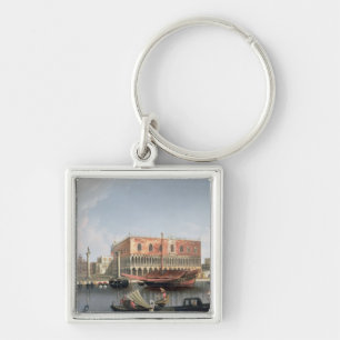Gondolas before St. Marks Square, Venice Keychain