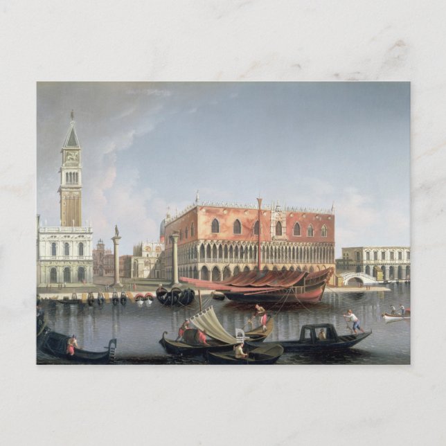 Gondolas before St. Marks Square, Venice Postcard (Front)