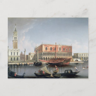 Gondolas before St. Marks Square, Venice Postcard
