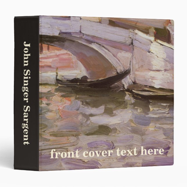 Gondolas by John Singer Sargent, Impressionism Art Binder (Front/Spine)