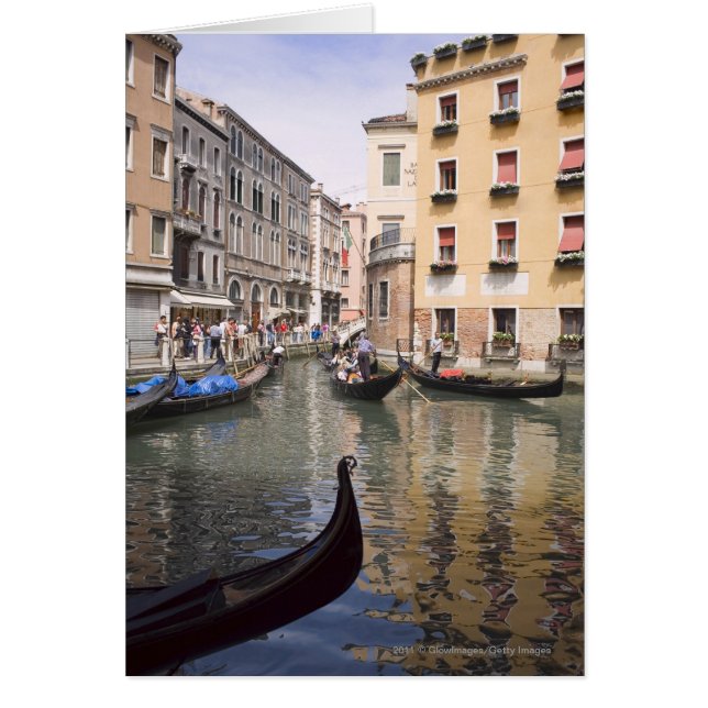 Gondolas in a canal, Venice, Italy (Front)
