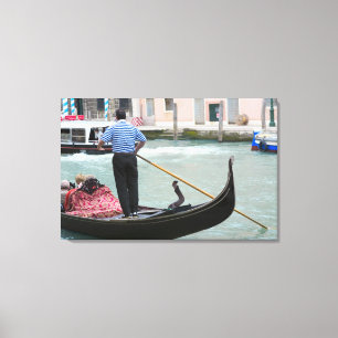 Gondolas in Venice canal Canvas Print