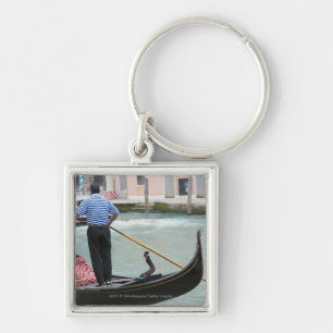 Gondolas in Venice canal Keychain