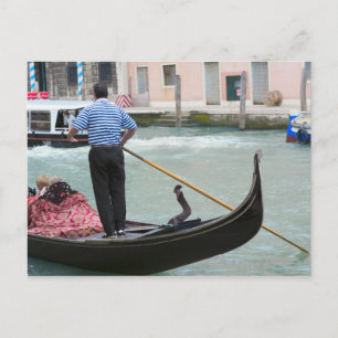 Gondolas in Venice canal Postcard