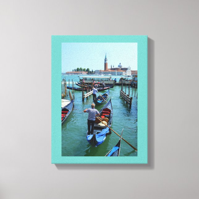 Gondolas in Venice Canvas Print (Front)