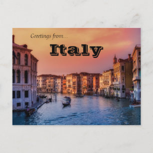 Gondolas in Venice Italy Postcard