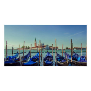Gondolas in Venice, Italy Poster