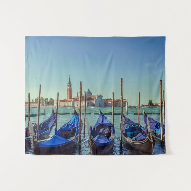 Gondolas in Venice, Italy Tapestry (Front (Horizontal))
