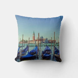 Gondolas in Venice, Italy Throw Pillow