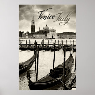 gondolas in venice poster