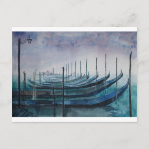 Gondolas of Venice Postcard