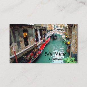 Gondolas on a Venetian canal Business Card