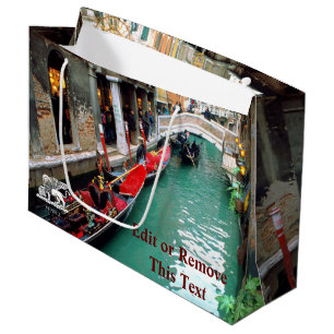 Gondolas on a Venetian canal Large Gift Bag