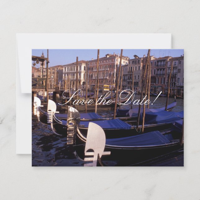 Gondolas Save-the-Date Cards (Front)
