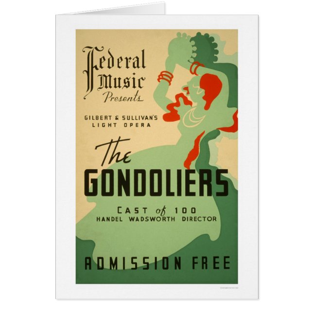 Gondoliers Opera 1937 WPA (Front)
