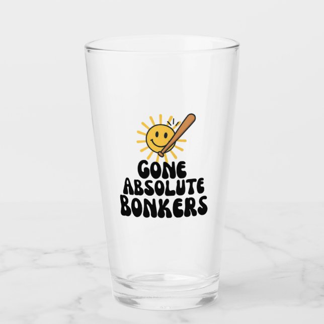 Gone Absolute Bonkers Meme Glass (Front)