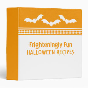Gone Batty Halloween Binder (1.5 in) White/Orange