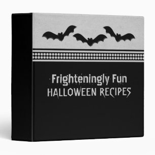 Gone Batty Halloween Binder (1.5 inch), Light Grey