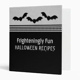 Gone Batty Halloween Binder (1 inch), Light Grey