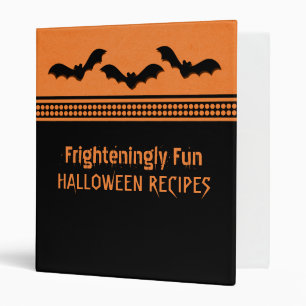 Gone Batty Halloween Binder (1 inch), Orange