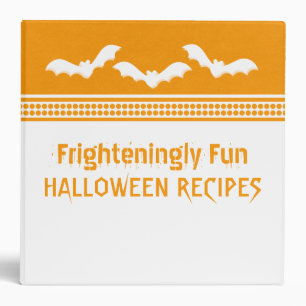 Gone Batty Halloween Binder (2 inch), Orange/White