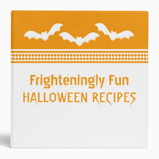 Gone Batty Halloween Binder (2 inch), Orange/White (Front)