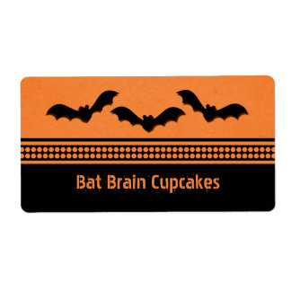 Gone Batty Halloween Étiquettes de cuisson, Orange