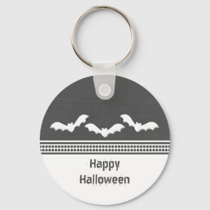 Gone Batty Halloween Keychain, Dark Grey Keychain