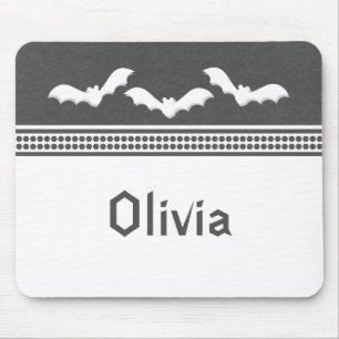 Gone Batty Halloween Mousepad, Dark Grey Mouse Pad