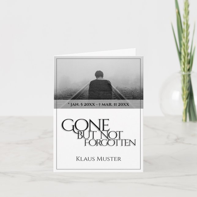 Gone but Not Forgotten - Bright Card (Front)