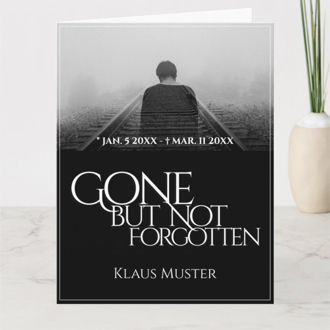 Gone but Not Forgotten - Dark Card (Front)