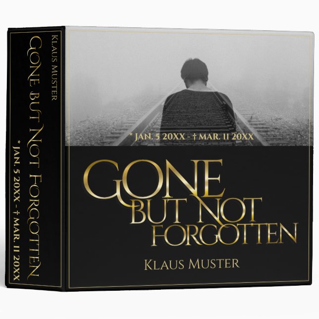 Gone but Not Forgotten - Dark Gold Binder (Front/Spine)