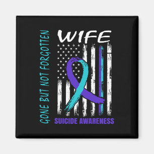 Gone But Not Forgotten Wife Suicide Awareness Flag Magnet