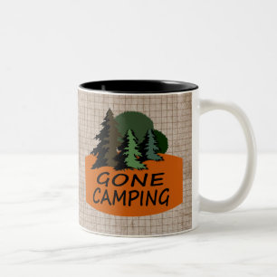 Gone Camping Happy Campers Logo Two-Tone Coffee Mug