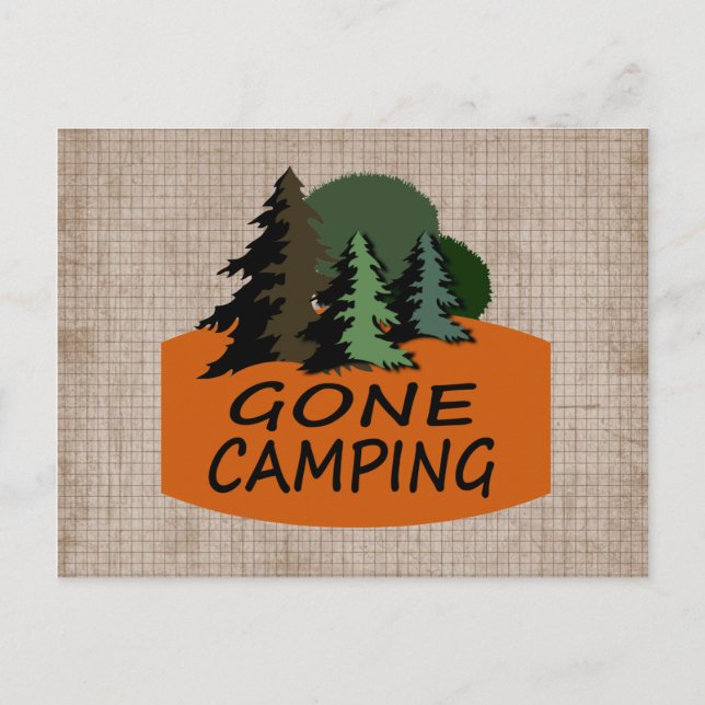 Gone Camping Nature Lovers Postcard (Front)
