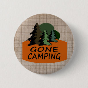 Gone Camping Outdoor Sports 2 Inch Round Button