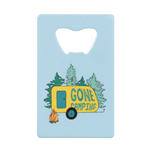 Gone Camping Summer Camp Clipart Happy Trails Camp Credit Card Bottle Opener