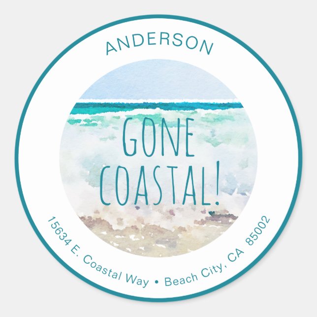 Gone Coastal Return Address Labels (Front)
