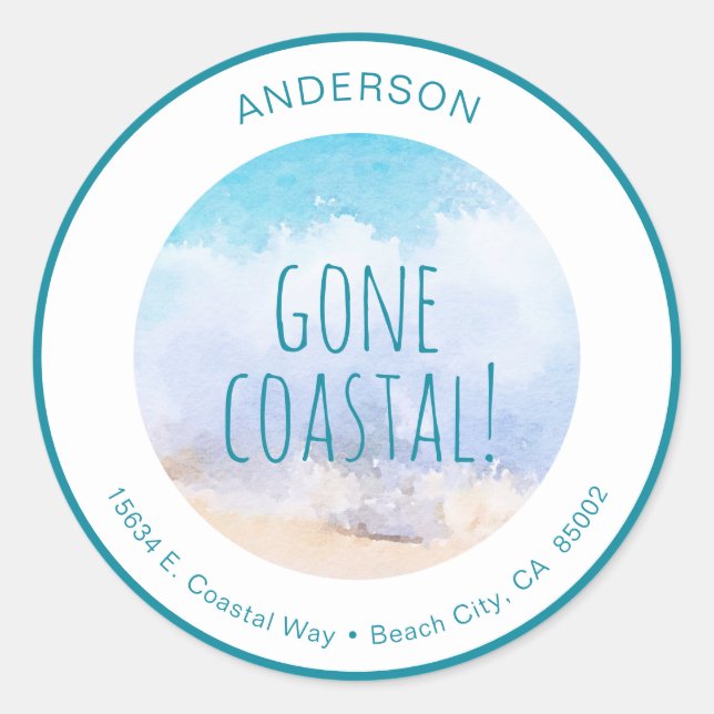 Gone Coastal Return Address Labels (Front)