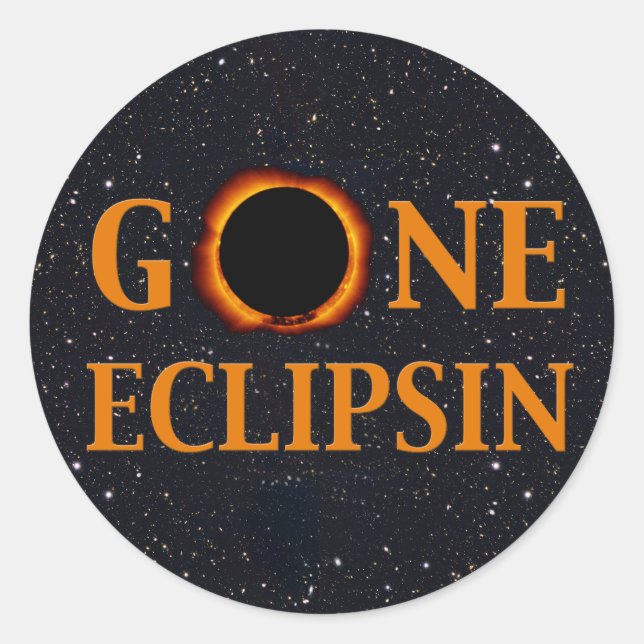 GONE ECLIPSIN Solar Eclipse Classic Round Sticker (Front)