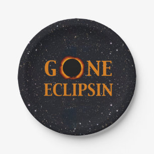 GONE ECLIPSIN Solar Eclipse Paper Plate