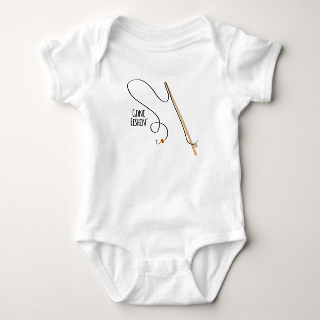 Gone Fishin Baby Bodysuit (Front)