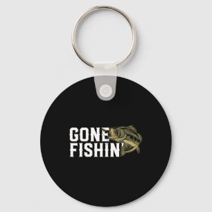 Gone Fishin Funny Largemouth B Fishing Gift For Fi Keychain