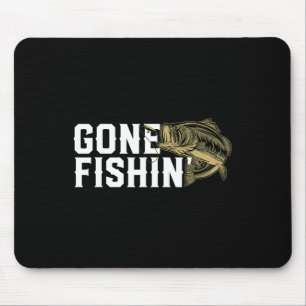 Gone Fishin Funny Largemouth B Fishing Gift For Fi Mouse Pad