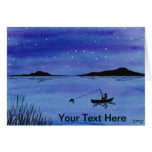 Gone Fishin' Greeting Card (Front Horizontal)